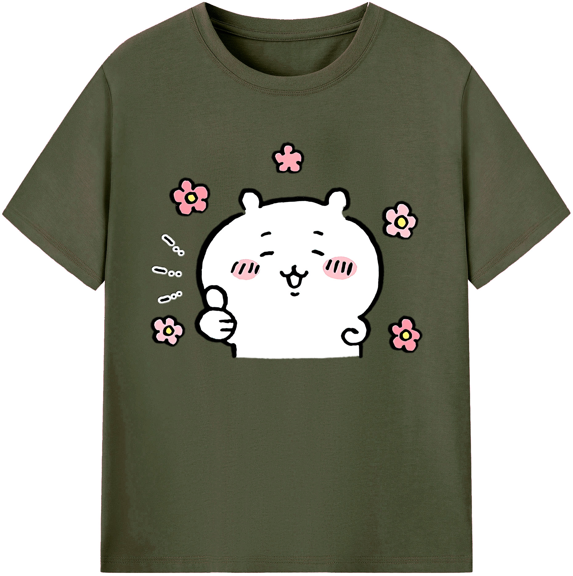 （画像用） ちいかわ ちいかわ Chii-kawa chiikawa 綿100％ メンズ半袖Tシャツ｜肌触りやわらか＆通気性